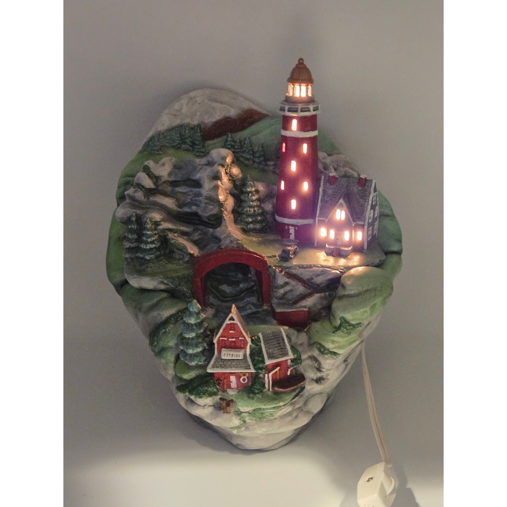 Hand-Painted Ceramic Lighthouse Luminary by Jean Weed (2001)‎